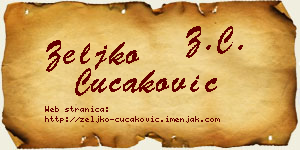 Željko Čučaković vizit kartica